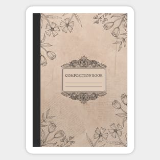 Aesthetic Composition Book Sticker